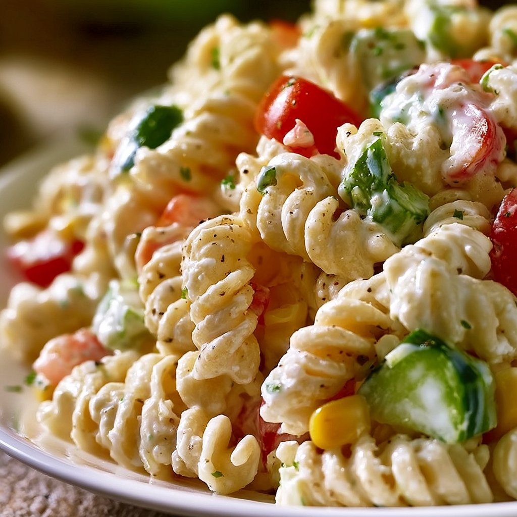Kindernudelsalat mit Frischkäse