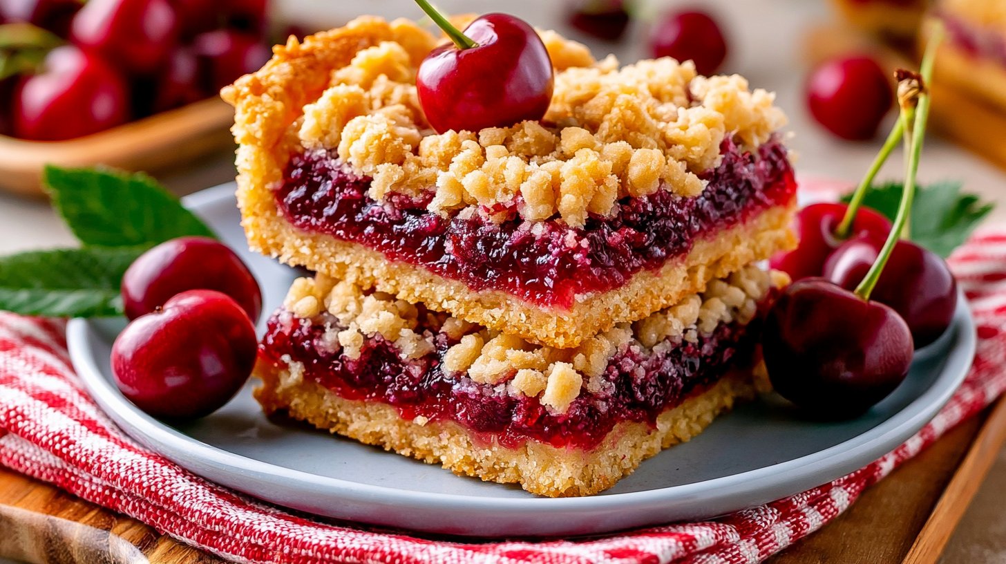 Easy Cherry Crumble Bars 2 Easy Cherry Crumble Bars
