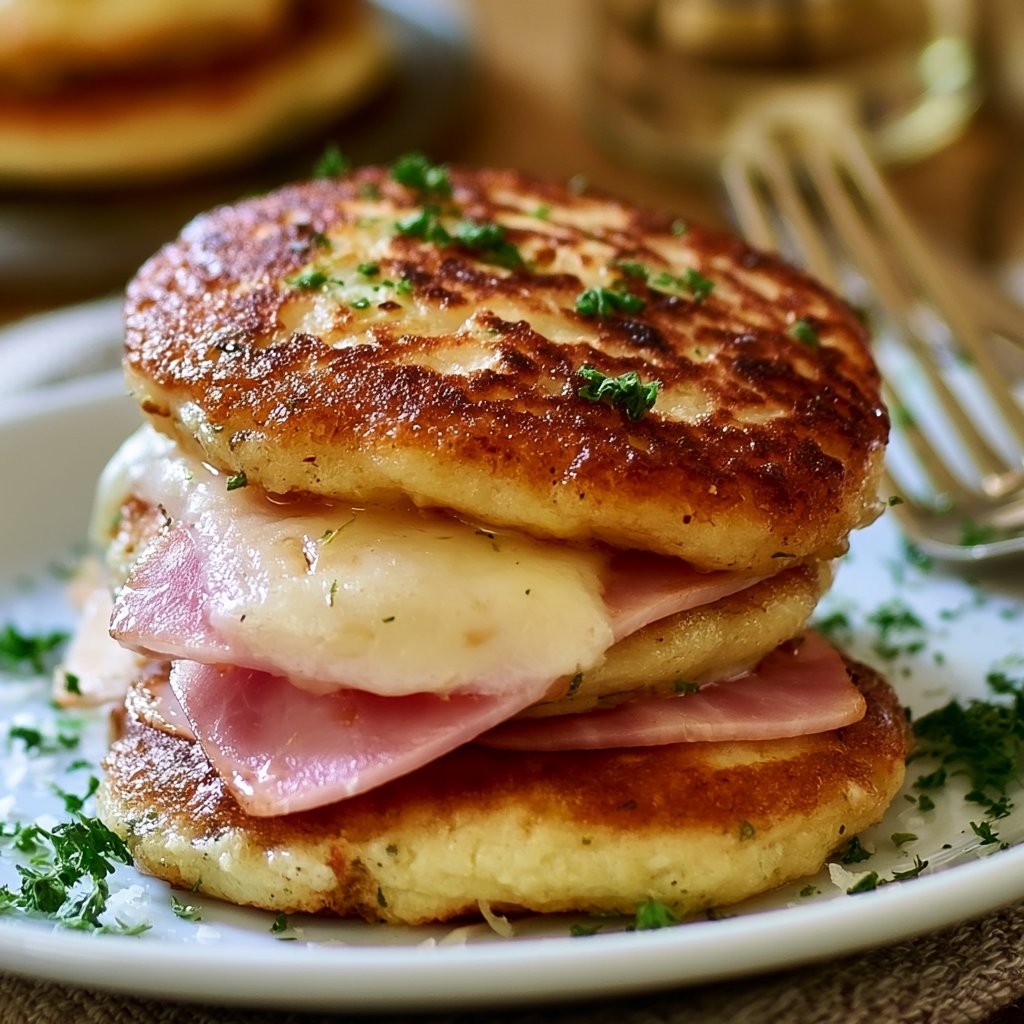 Low Carb Schinken-Mozzarella-Pfannkuchen