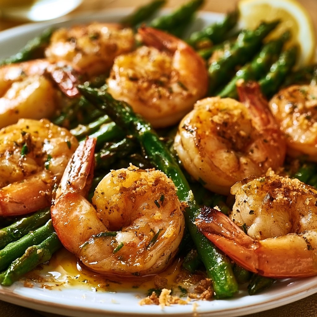 Lemon Garlic Shrimp and Asparagus