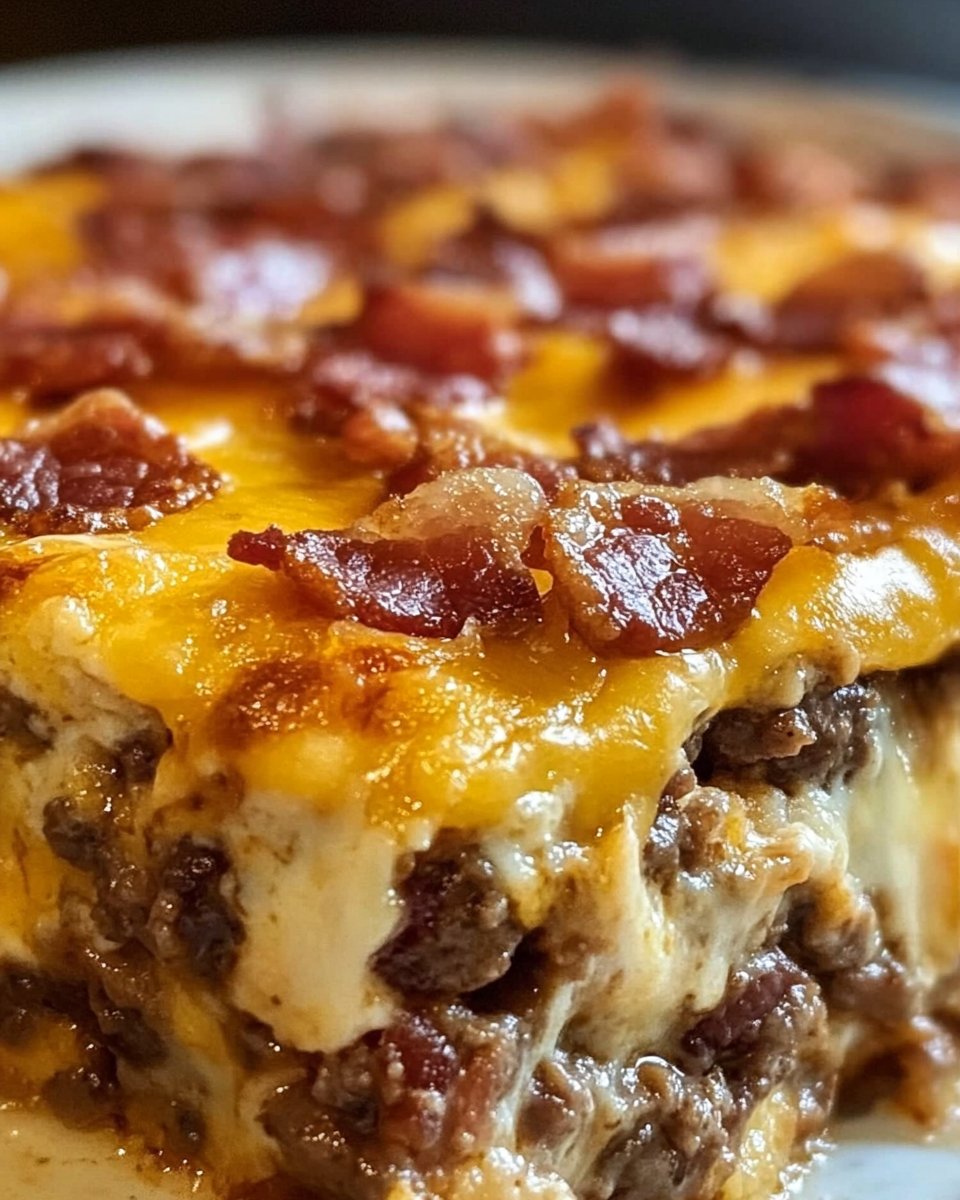 Low-Carb Bacon Cheeseburger Casserole