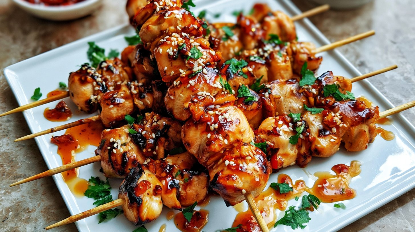 Honey Garlic Chicken Skewers
