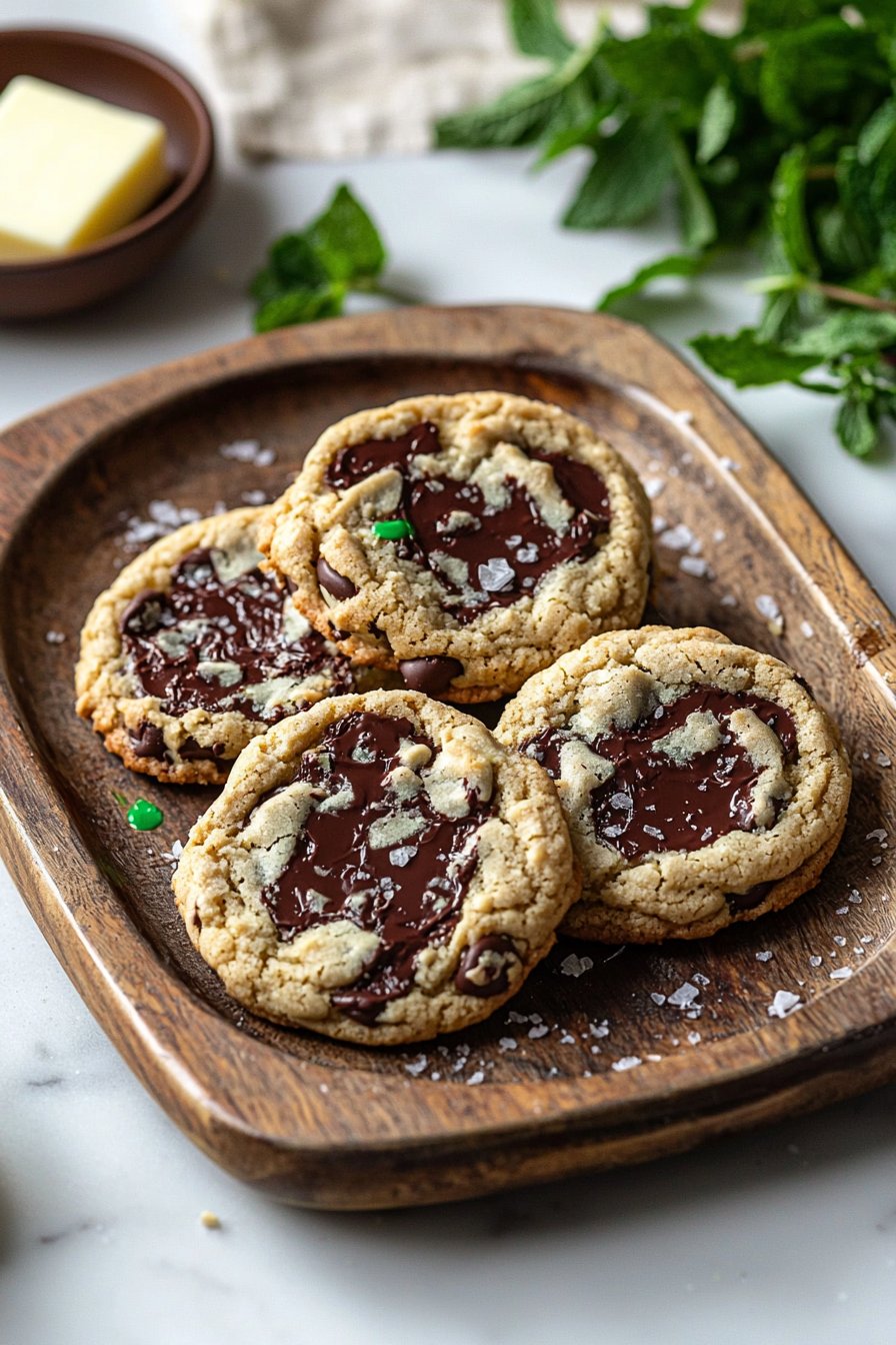 Mint Chocolate Chip Cookies