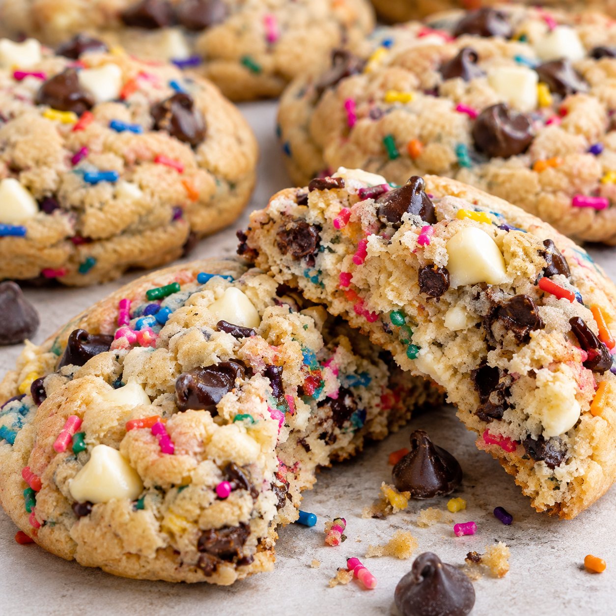 Galletas de masa de pastel con chispas de chocolate 4 Galletas de masa de pastel con chispas de chocolate
