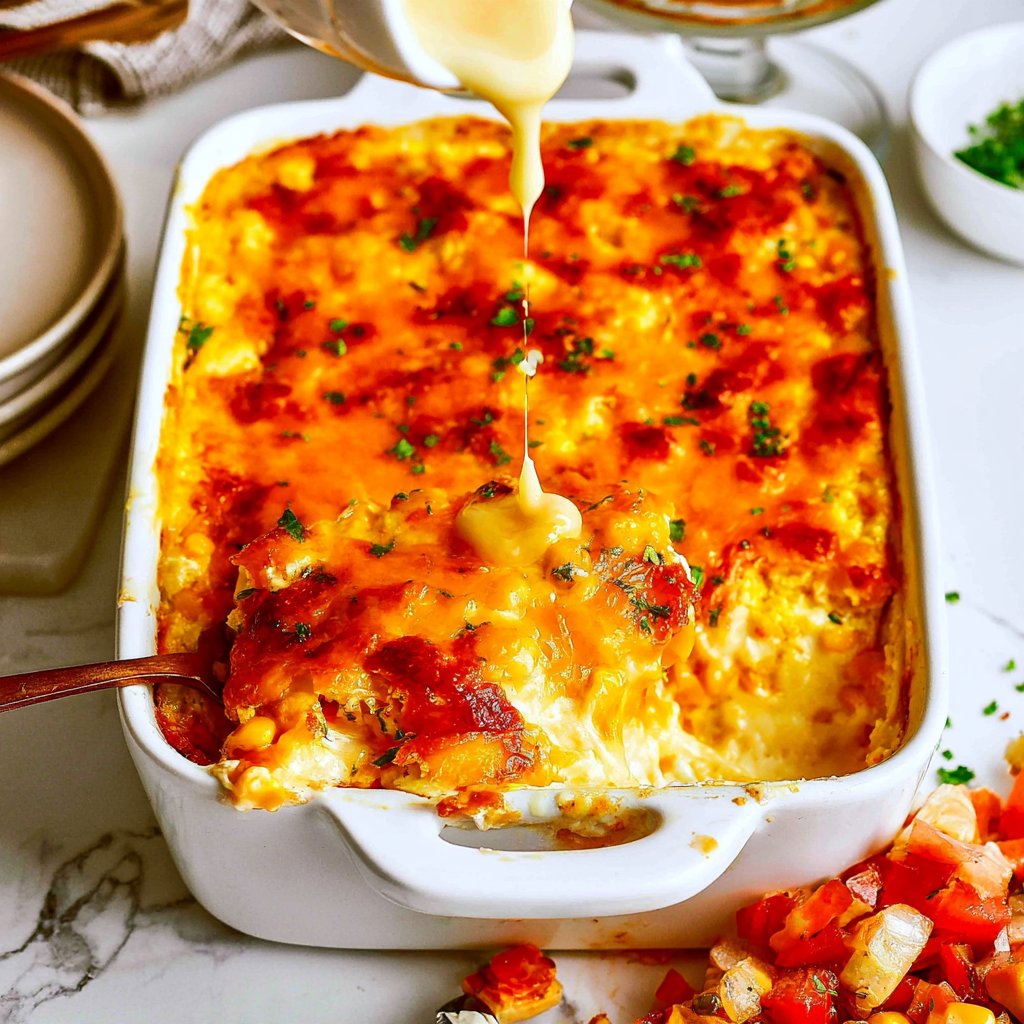 Cheesy Corn Casserole with Cream Cheese