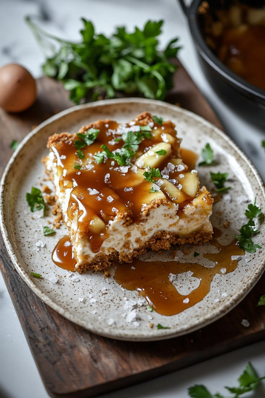 Caramel Apple Cheesecake Bars