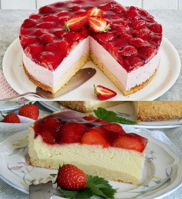 No Bake Strawberry Cheesecake