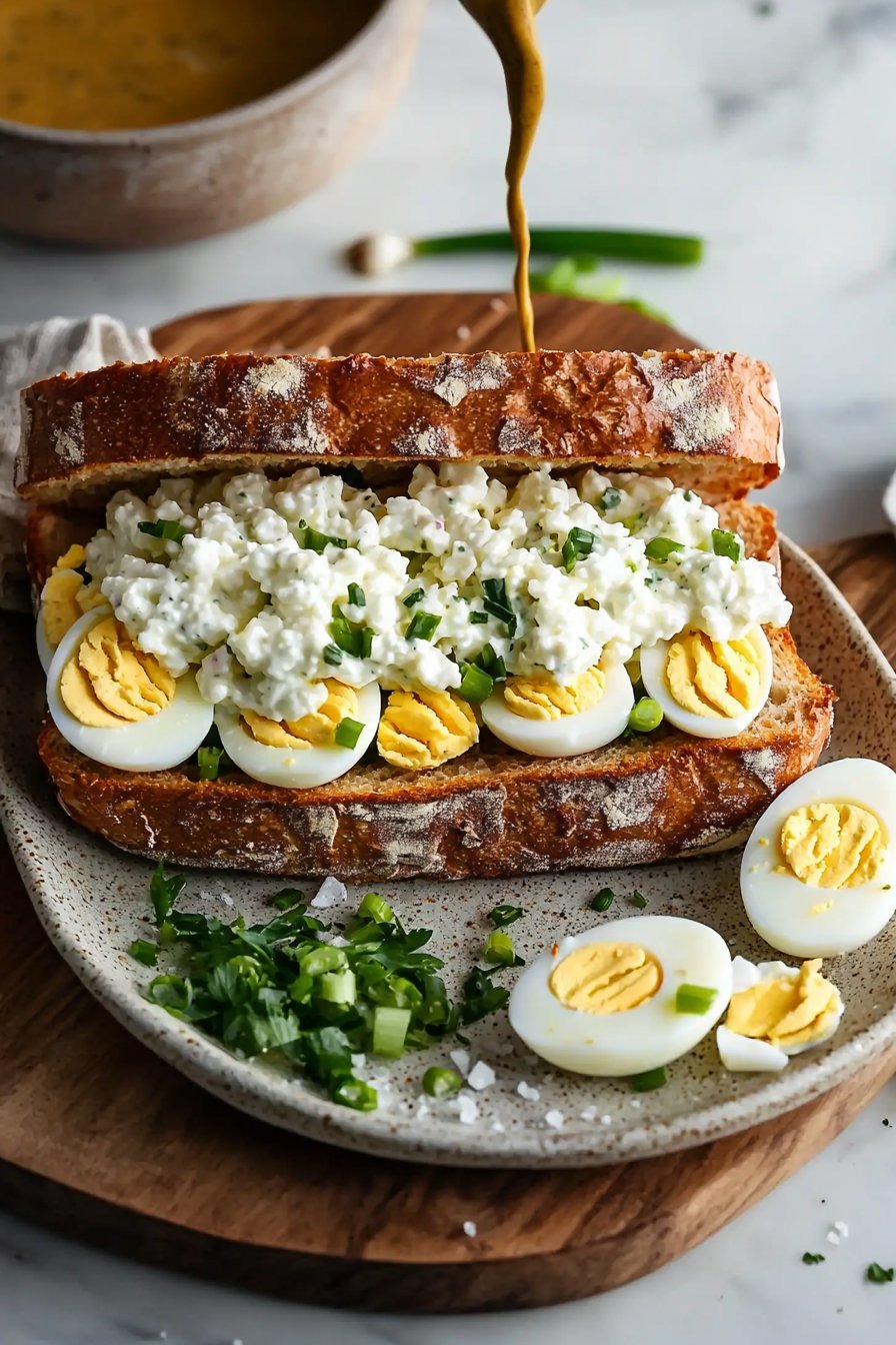 Cottage Cheese Egg Salad Sandwich