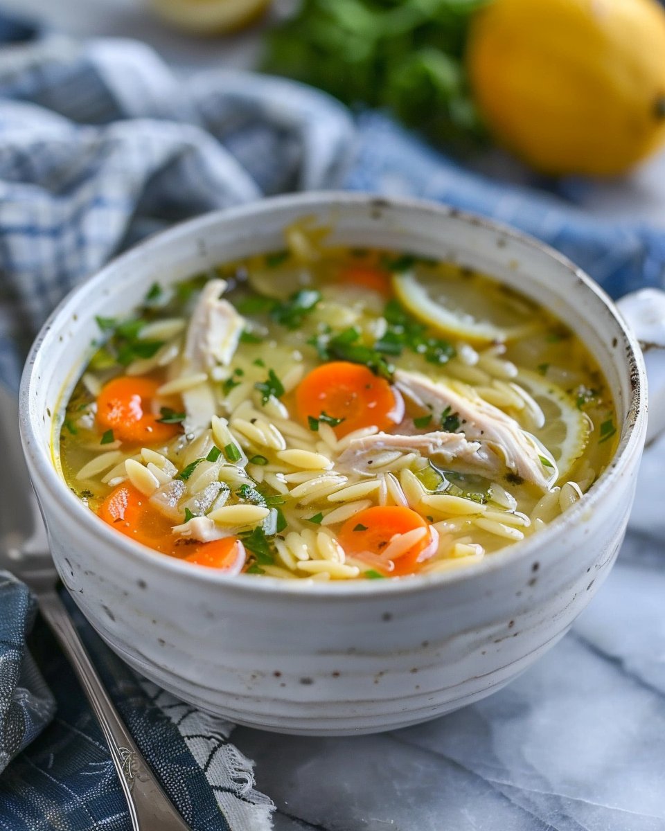 Spring Lemon Chicken Orzo Soup Recipe