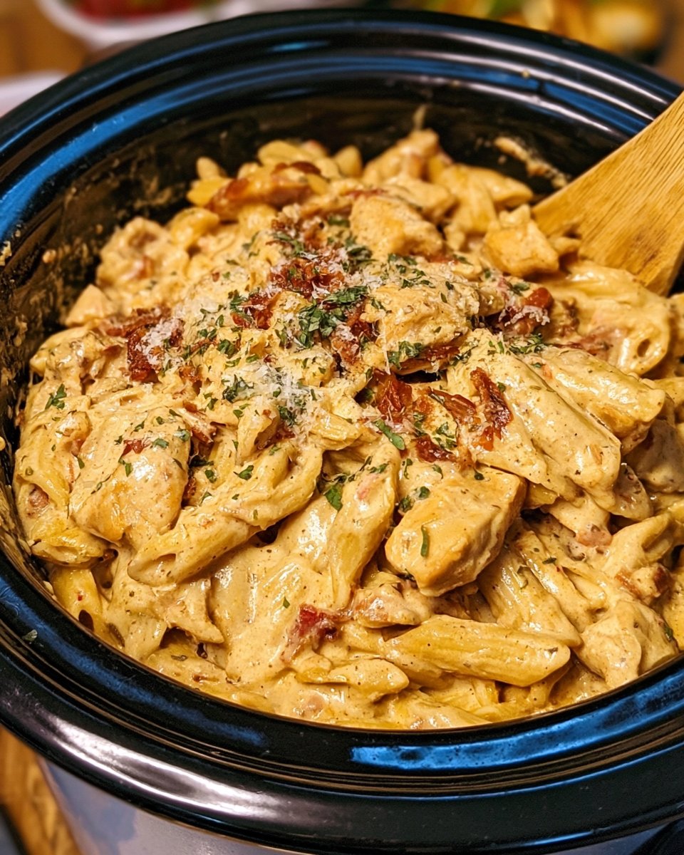Creamy Marry Me Chicken Pasta Slow Cooker