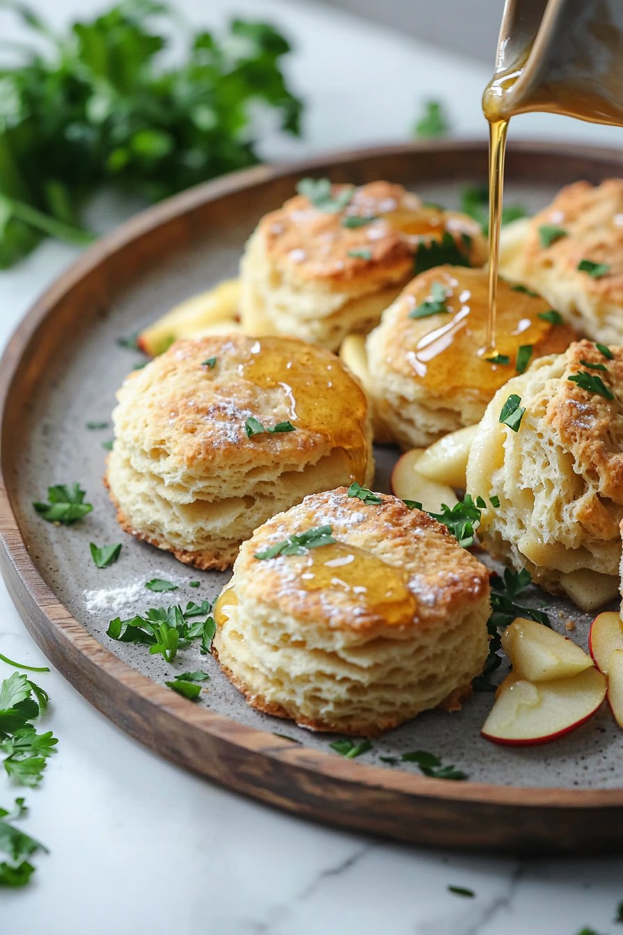 Apple Biscuits with Honey Butter Glaze