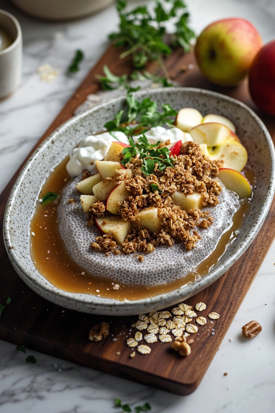 Apple Crumble Chia Pudding