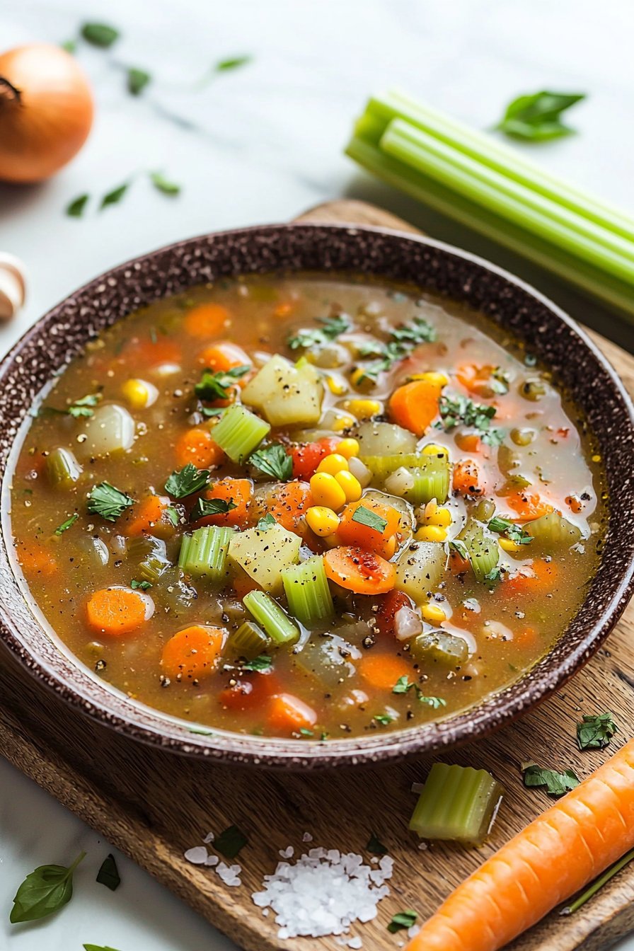 Easy Crockpot Vegetable Soup