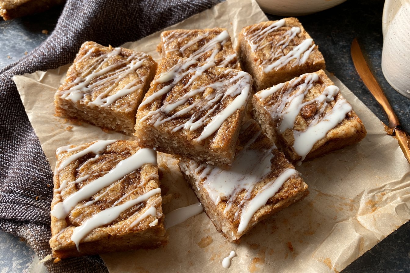 Cinnamon Roll Blondies