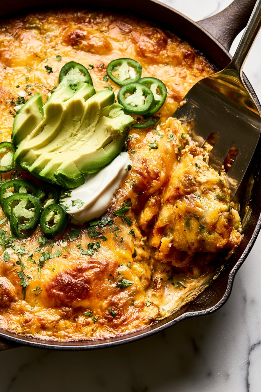 Creamy Chicken Enchilada Skillet 1 Chicken Enchilada Skillet