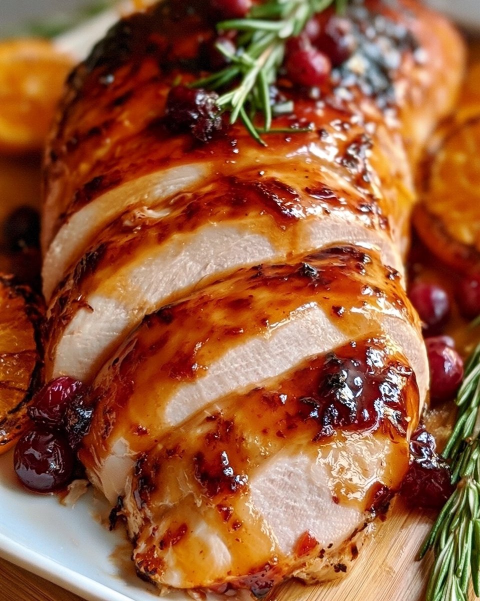 Turkey Breast with Cranberry-Orange Glaze