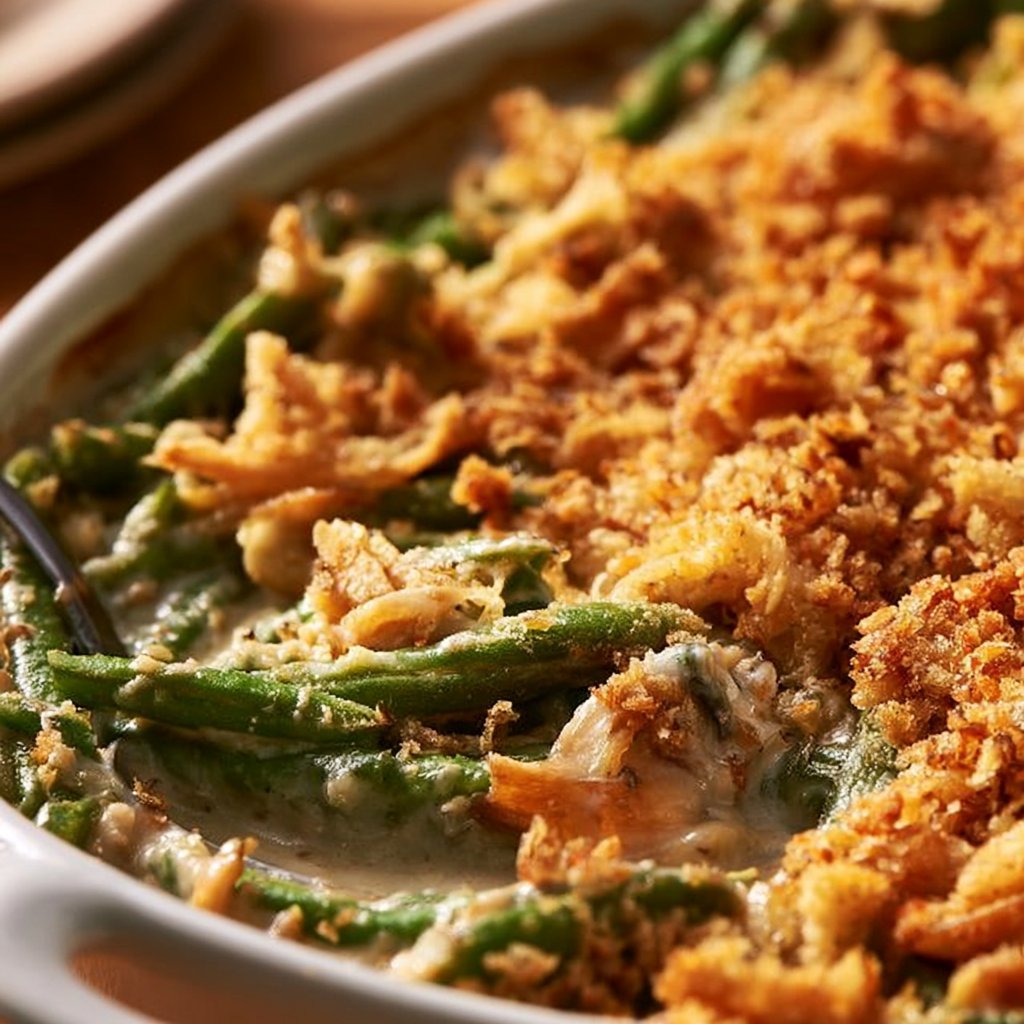 Garlic Parmesan Green Bean Casserole