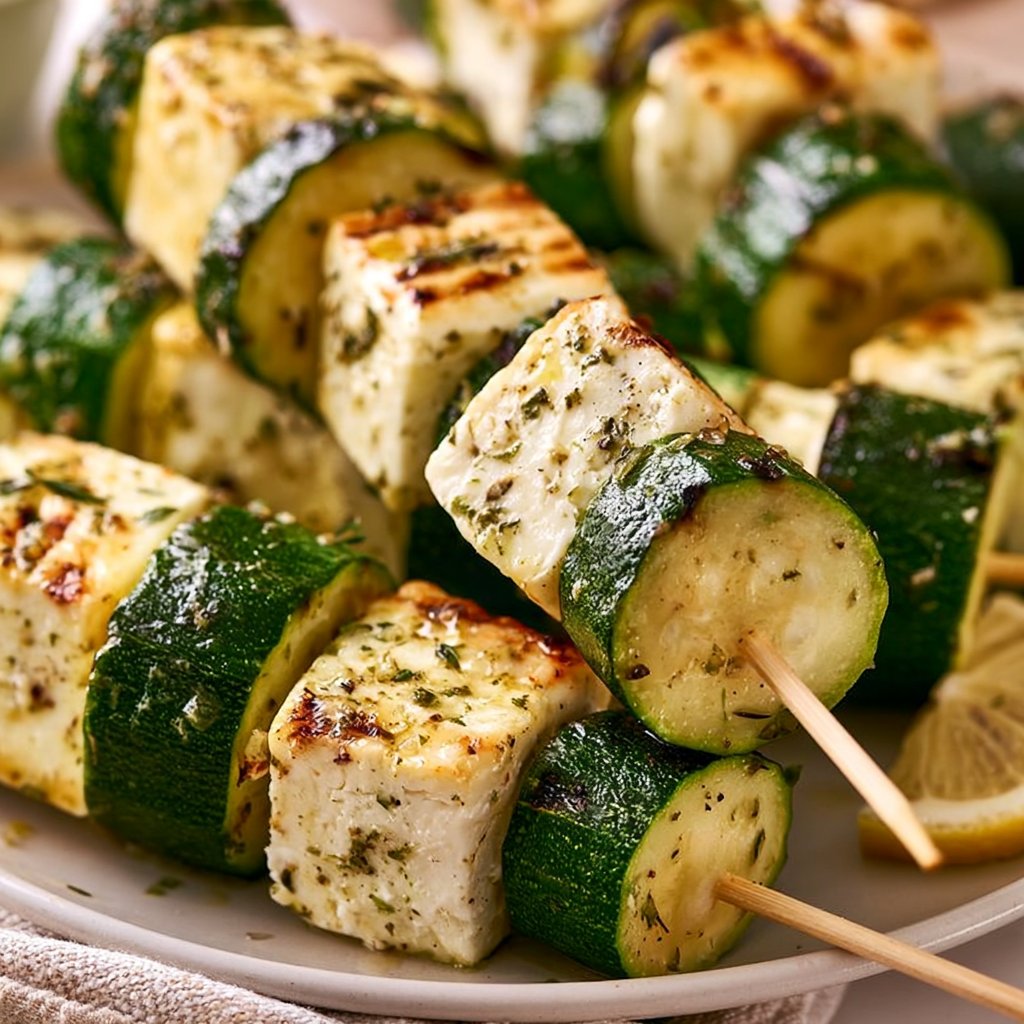 Zucchini-Feta-Spieße