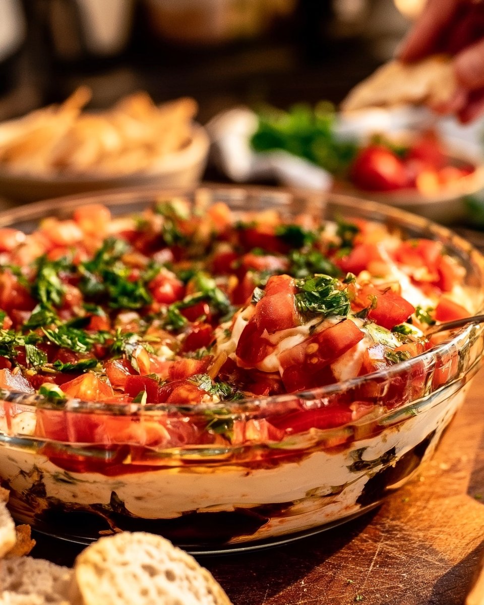 Herbed Cheese and Tomato Layer Dip Recipe