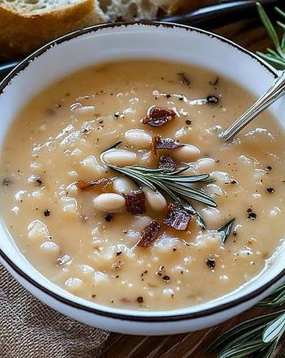 Roasted Garlic and White Bean Soup