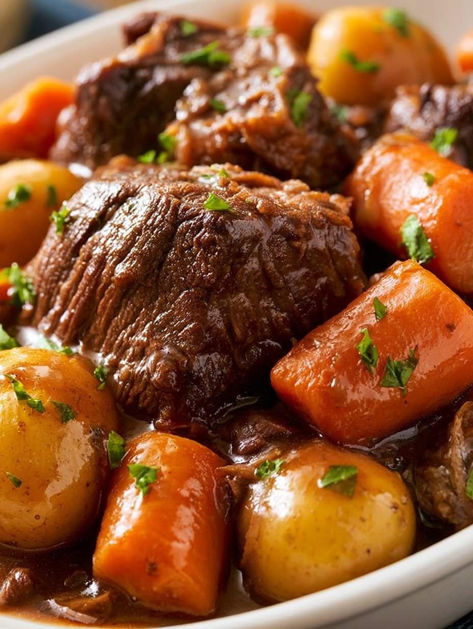 Carne de res chuck en olla a presión