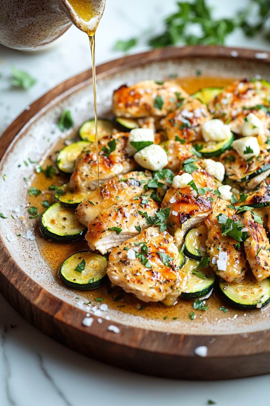 Knoblauchhühnchen Zucchini Auflauf