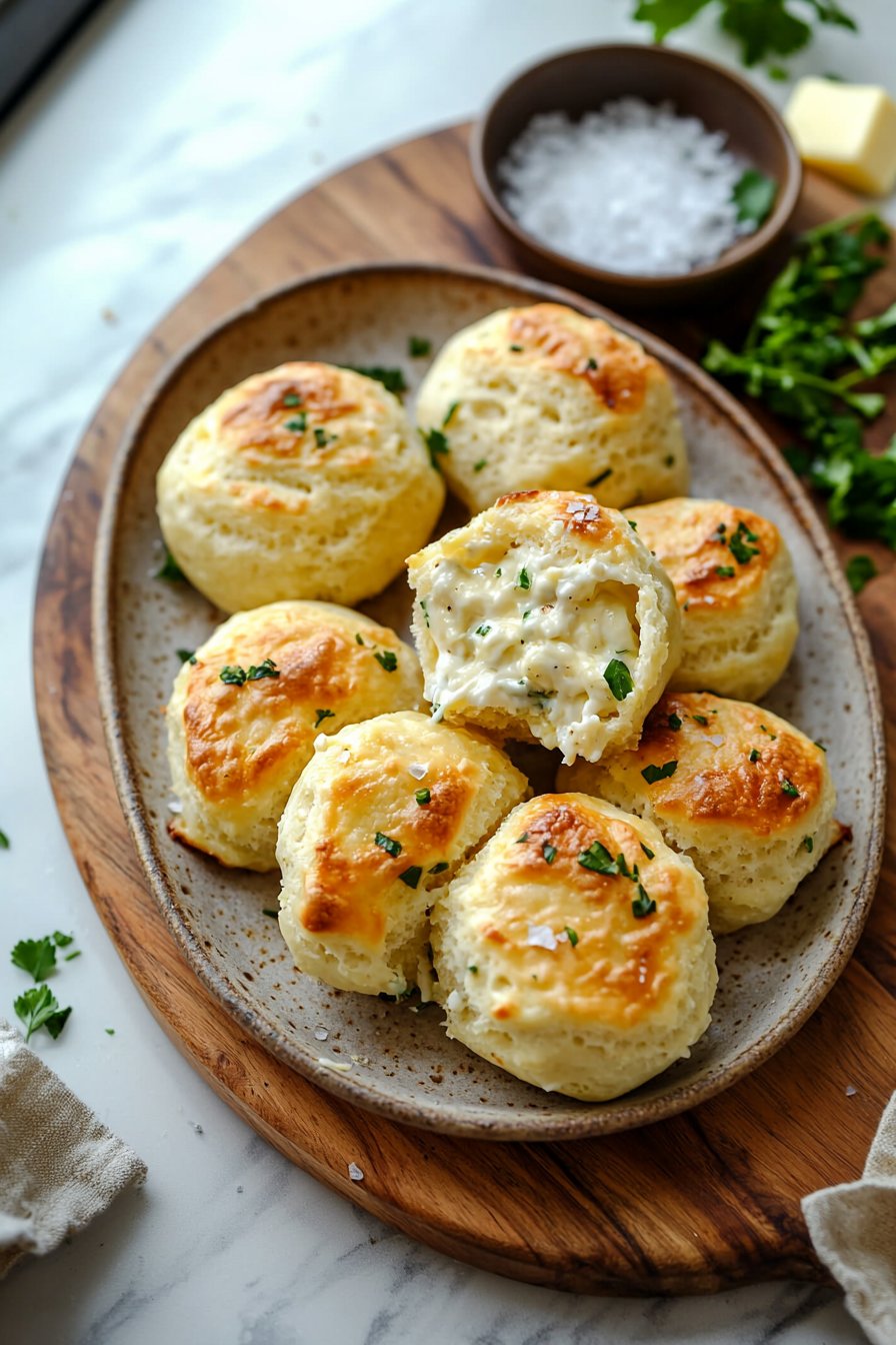 Cheese-Stuffed Garlic Rolls