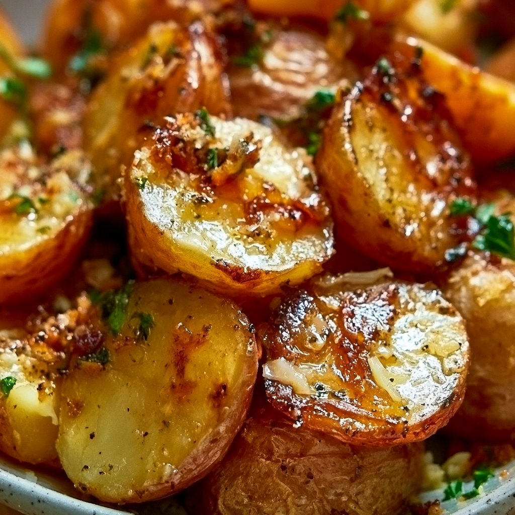 Garlic Butter Parmesan Roasted Potatoes