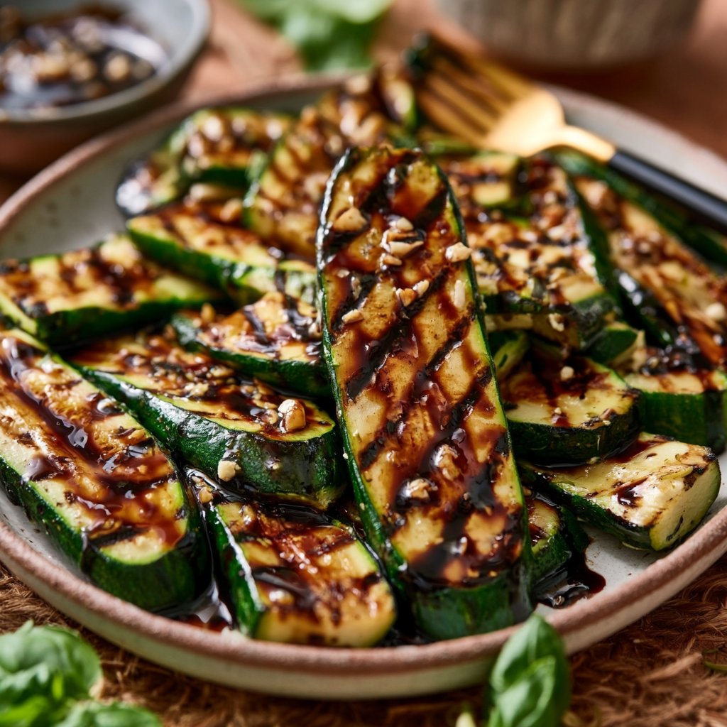 Gegrillte Zucchini mit Balsamico-Glasur