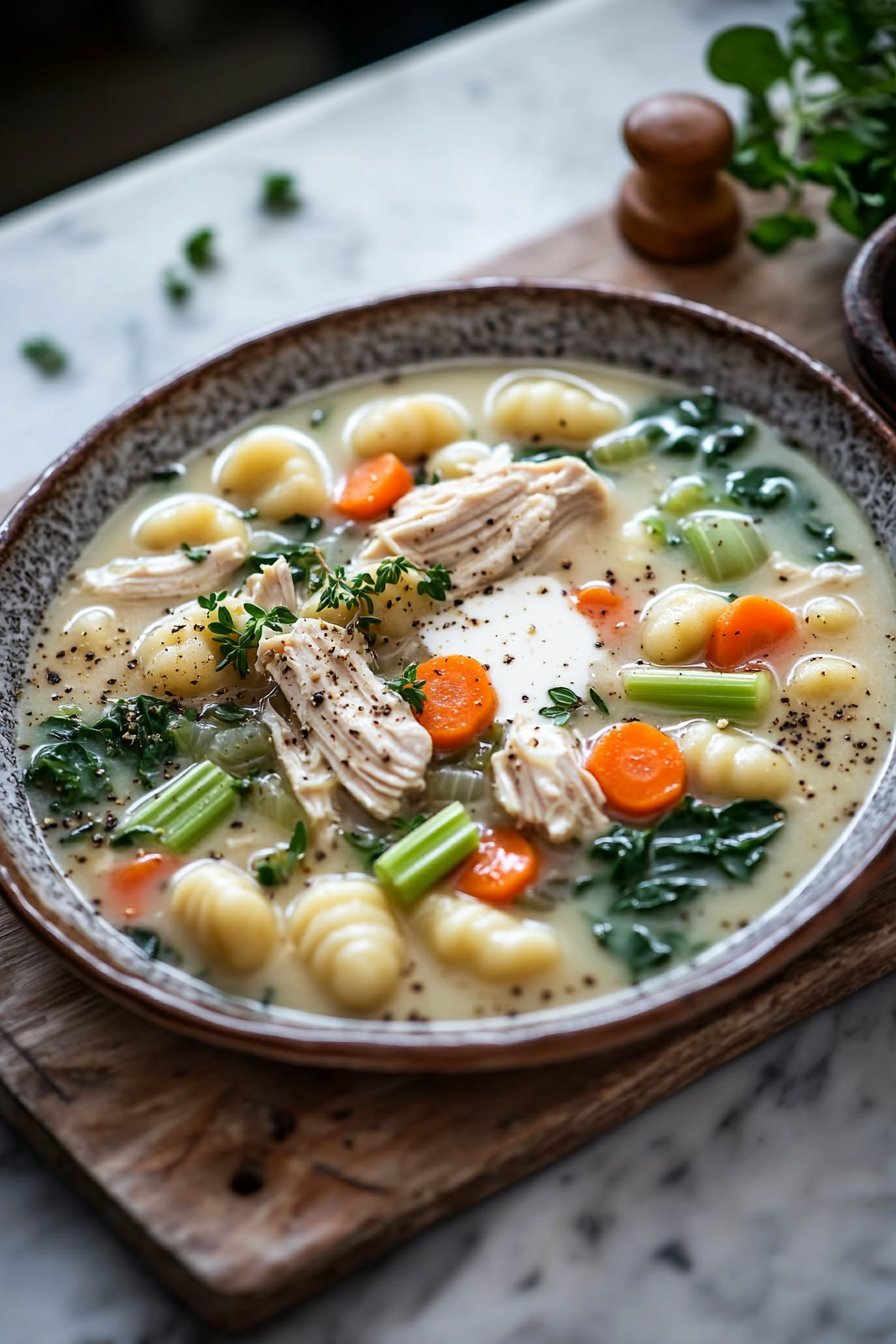 Crockpot Chicken Gnocchi Soup