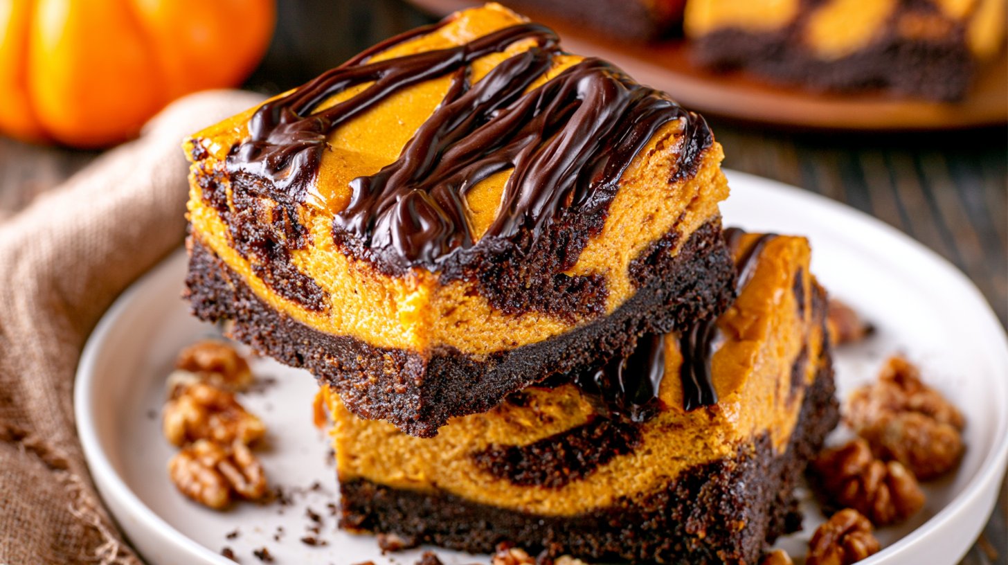 Pumpkin Cheesecake Brownies