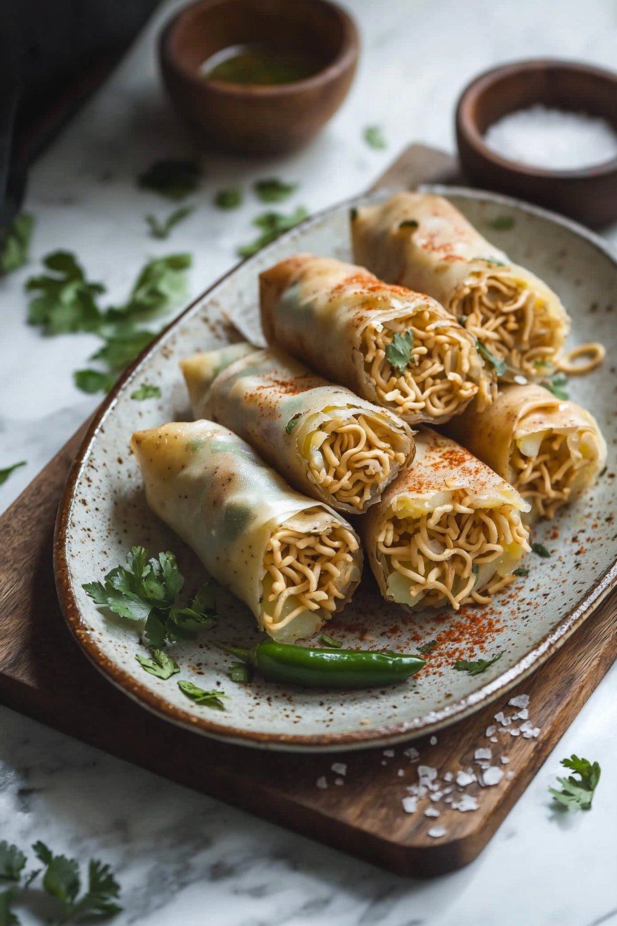 Air Fryer Maggi Potato Rolls