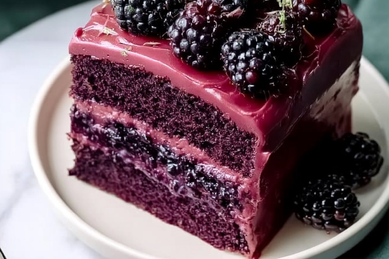 Blackberry Velvet Cake