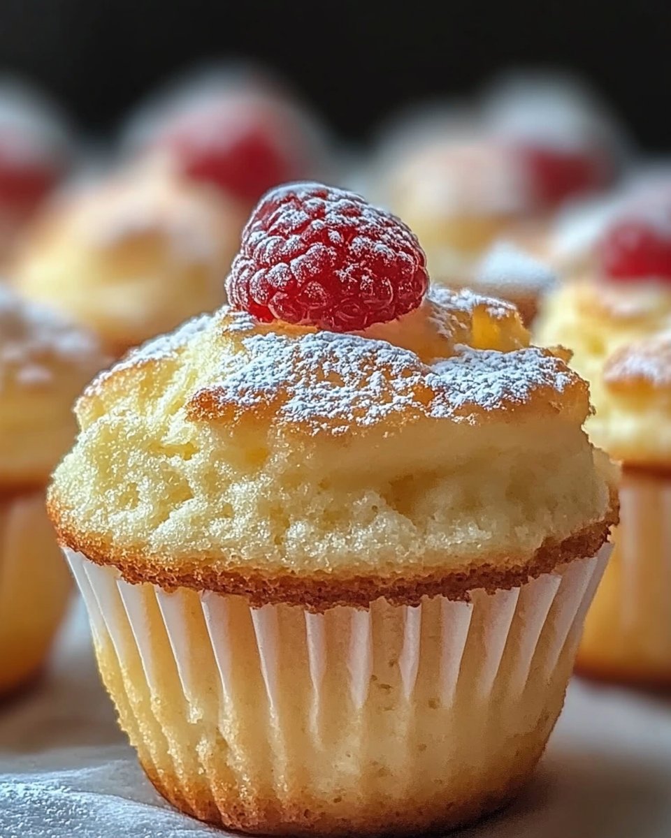 Puszyste muffinki twarogowe z budyniem