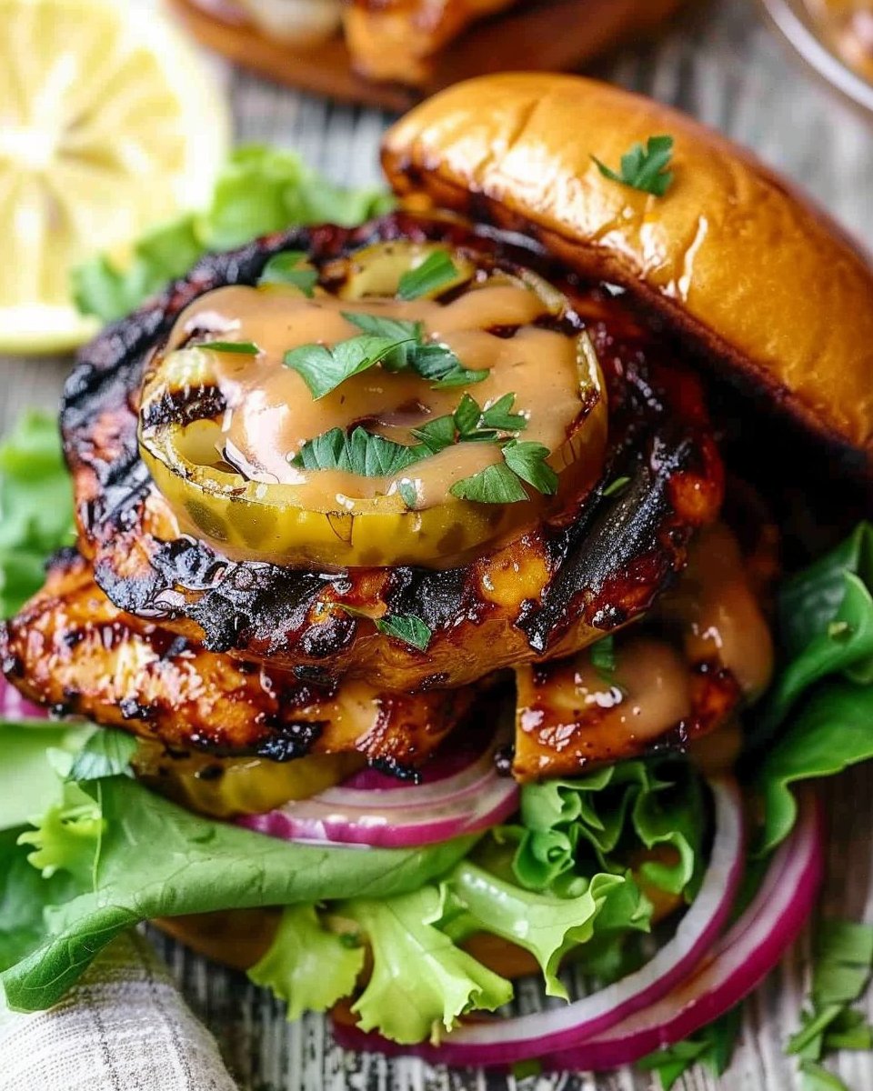 Grilled Hawaiian Chicken Burgers