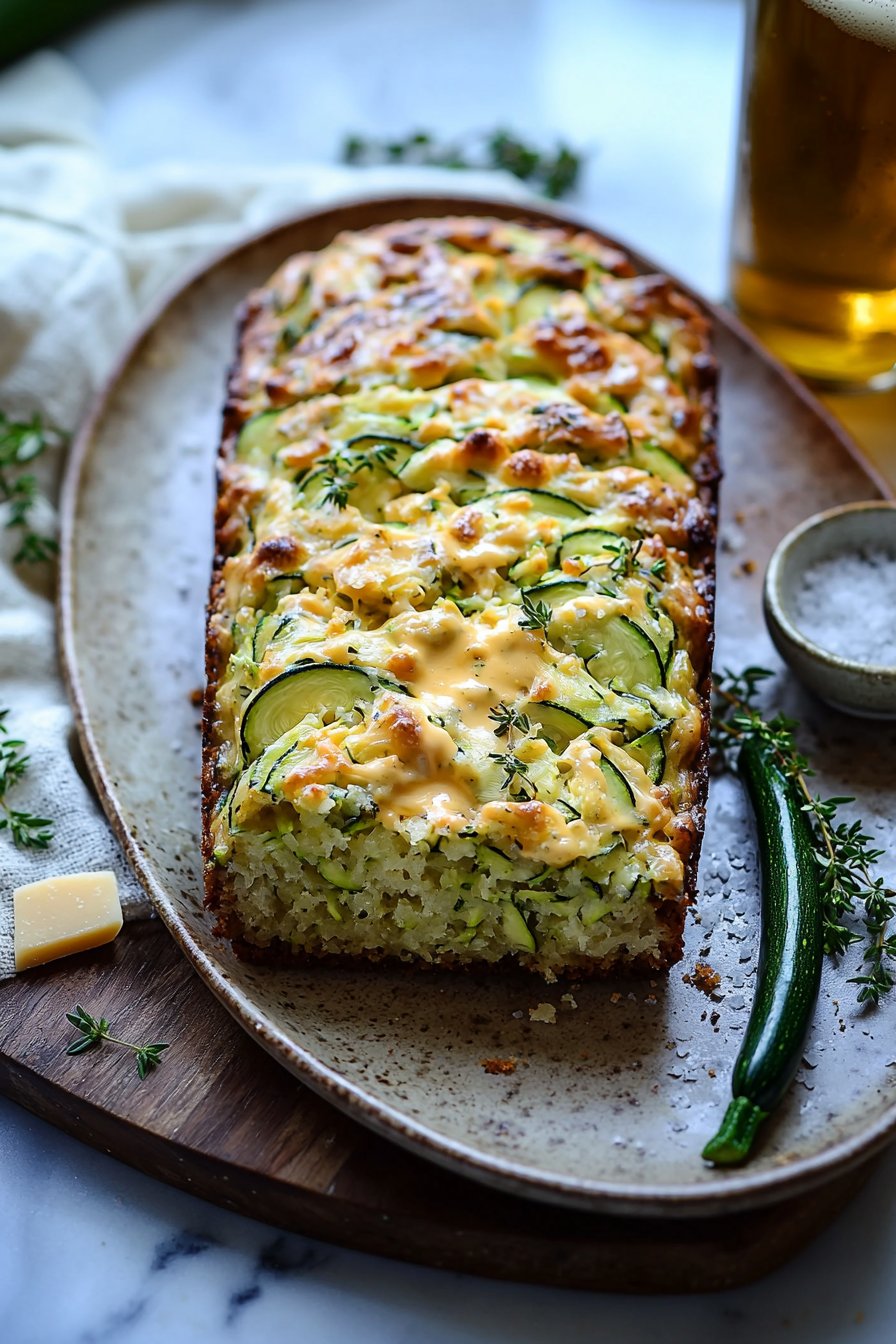 Zucchini-Cheddar-Kräuter-Bierbrot