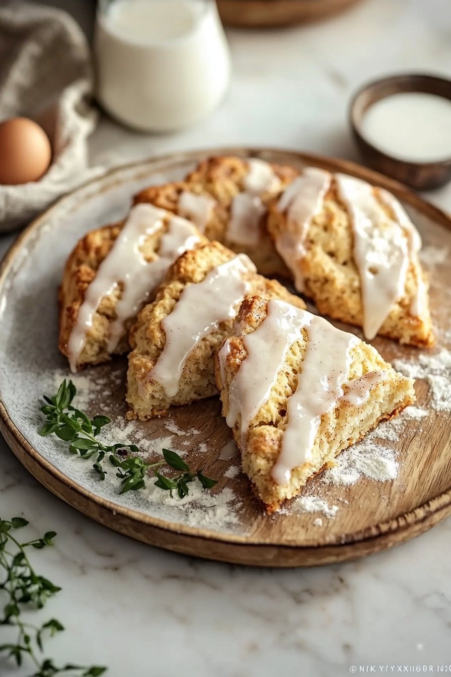Glasierten Zimt-Scones