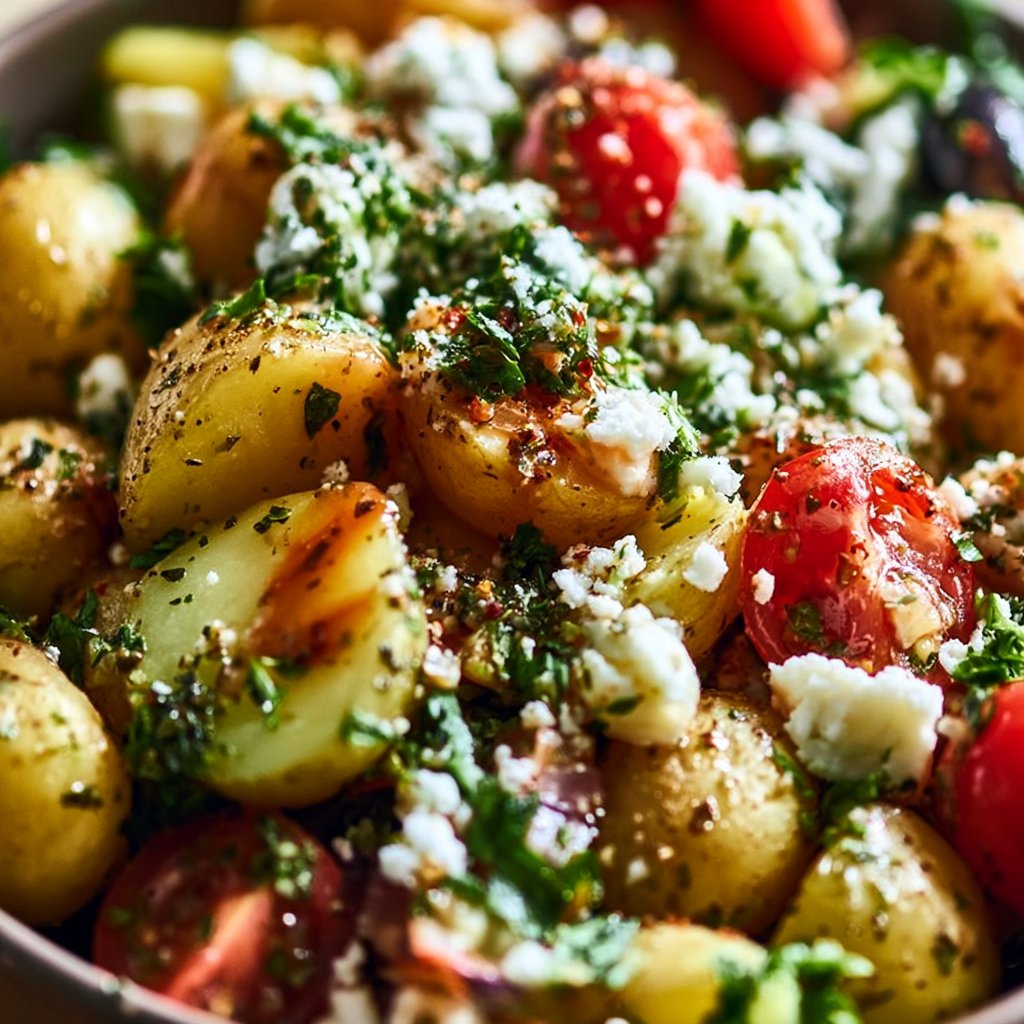 25Baby Potatoes Greek Salad with Feta & Fresh Herbs