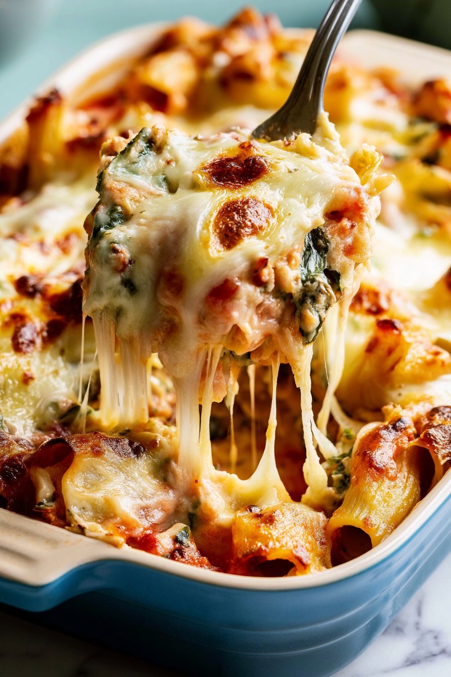 Chicken Spinach Rigatoni