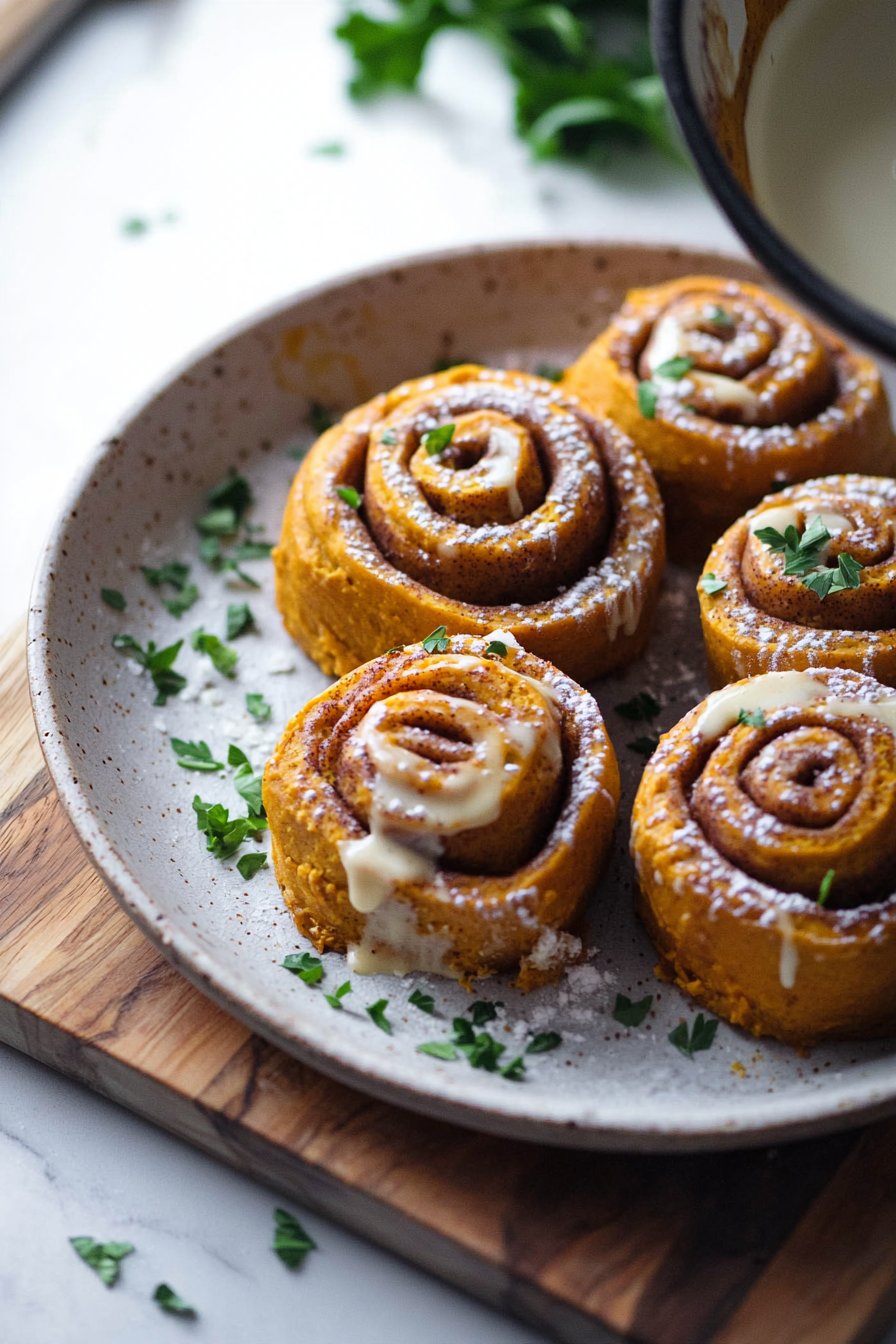 Easy Pumpkin Cinnamon Rolls (No Yeast / Shortcut Version)