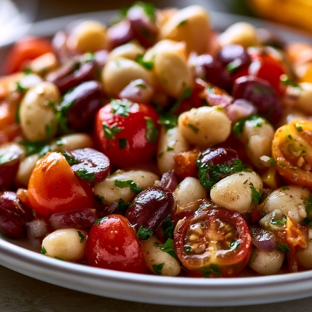 Mediterraner Bohnensalat