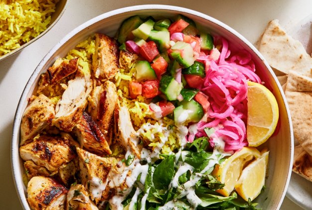 Easy Sheet Pan Chicken Shawarma Bowl