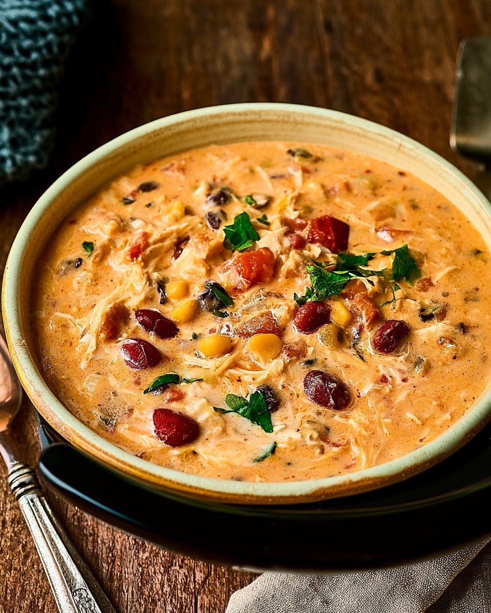 Easy Crock Pot Cream Cheese Chicken Chili