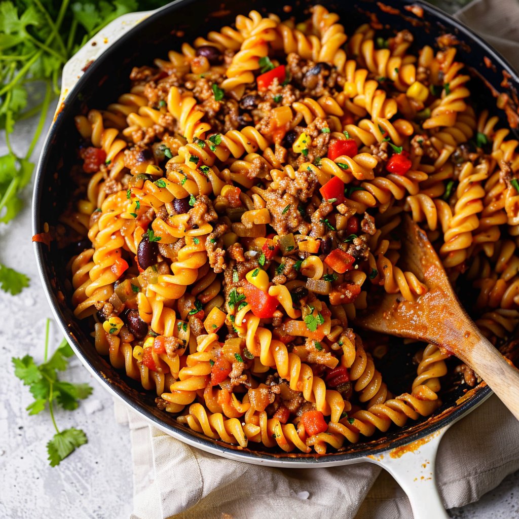 20-Minute One-Pot Cheesy Taco Pasta