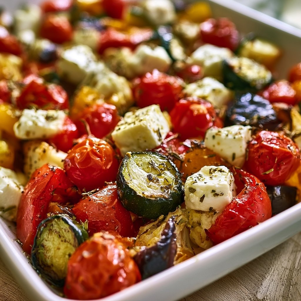 Schnelles Feta-Ofengemüse