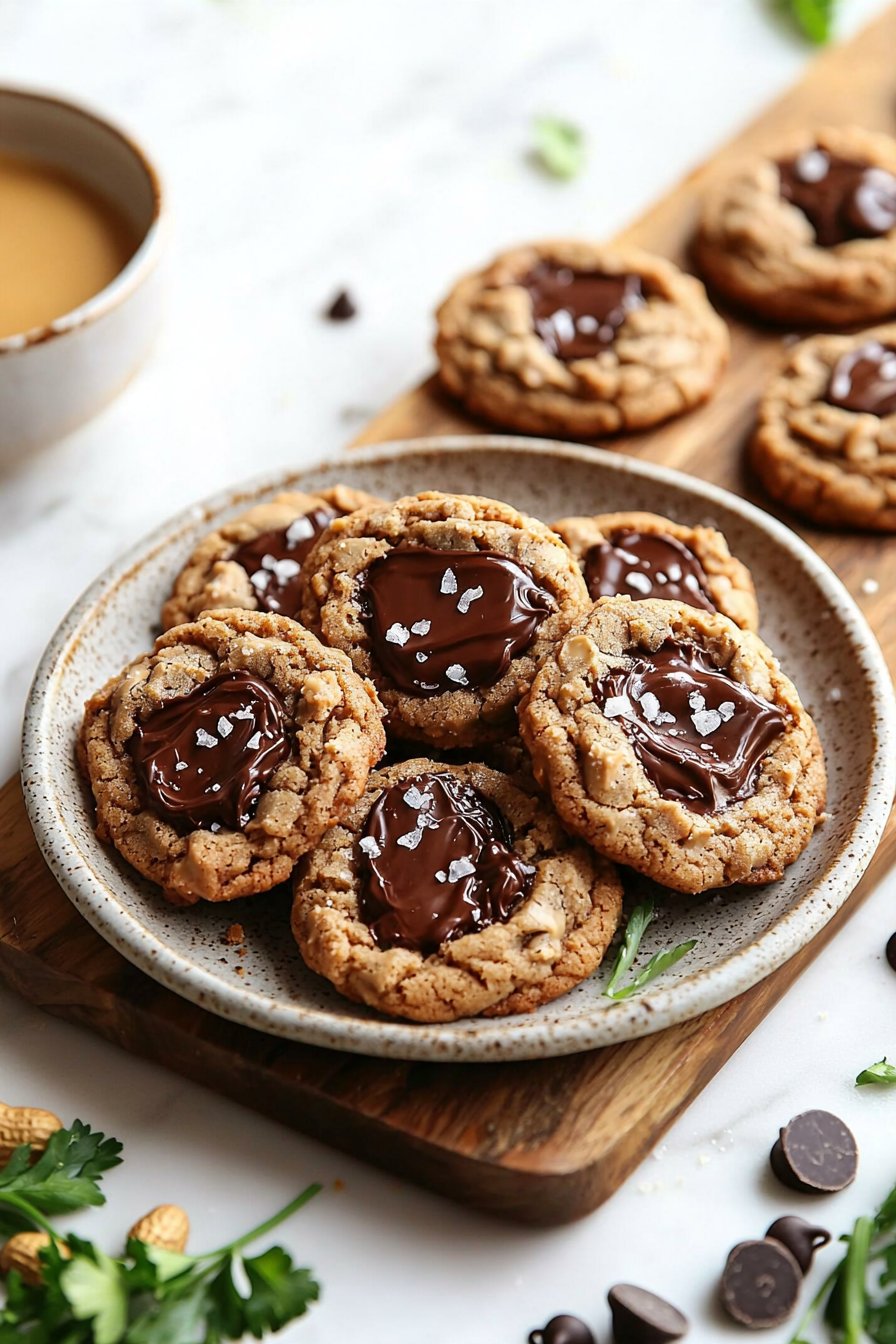 Chocolate Peanut Butter Filled Cookies