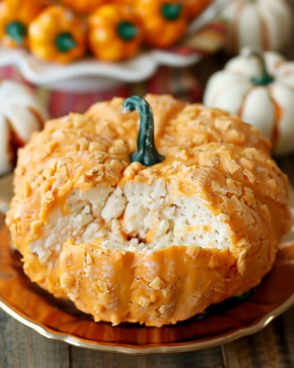 Pumpkin Shaped Cheeseball