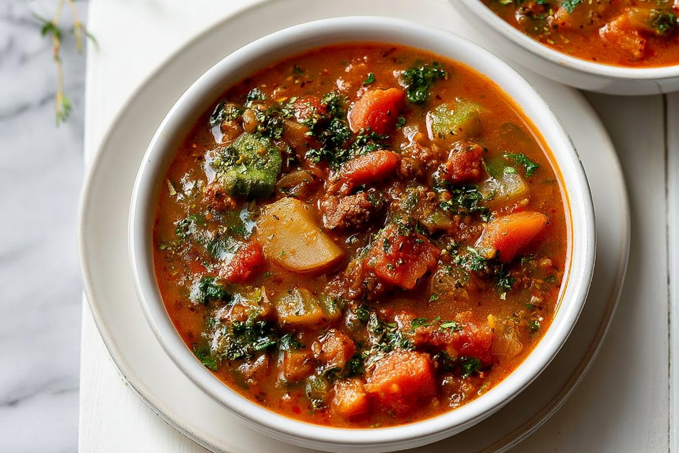 Crock Pot Healthy Hamburger Soup