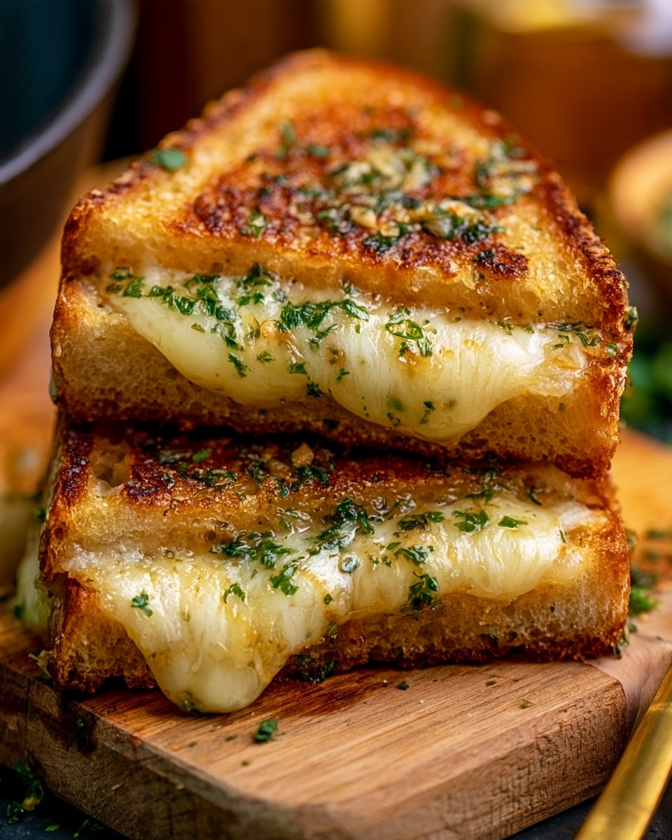 Garlic Bread Grilled Cheese