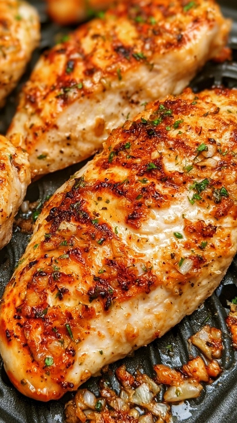 Crispy Garlic Parmesan Air Fryer Chicken (No Breading)